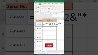 Barcode in Excel sheet  #soths #excel #excelshortcuts #mexcel #viral #excelsolutions #exceltips