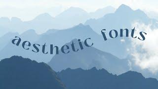 Aesthetic Fonts Recommendations | Free Canva Fonts