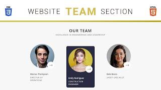 Website Team Section Using HTML and CSS