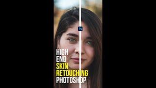 High end skin retouching photoshop - Photoshop #shorts | Ri