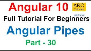 Angular 10 Tutorial #30 - Pipes in Angular | Angular 10 Tutorial For Beginners