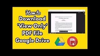 How to download view only pdf Google Drive