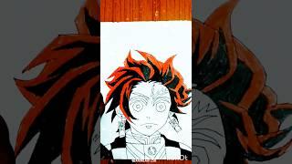 Tanjiro Drawing #shorts #youtubeshorts #shortsfeed #shortsviral #anime #tanjiro #drawing