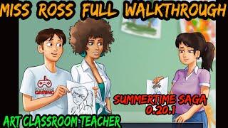 Miss Ross Full Walk through | Summertime Saga 0.20.1 | Art Class Teacher Complete Quest 