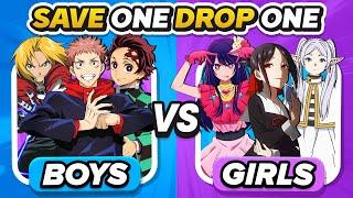 SAVE ONE ANIME SONG:  Boys vs Girls  |  Anime Music Quiz Challenge