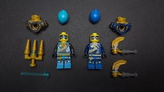 LEGO Ninjago ASMR: Climber Jay & Nya Minifigures with Collecting Cards