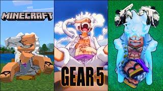 Gomu Gomu No Mi Gear 5 In Minecraft Vs Roblox Vs Anime