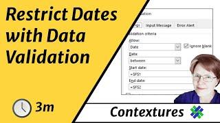 Restrict Dates With Excel Data Validation