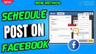 How to schedule posts on Facebook Page from Laptop/PC 2024 | Schedule Post on Facebook