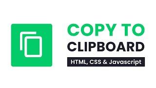 Javascript Copy To Clipboard | No Plugin | With Source Code