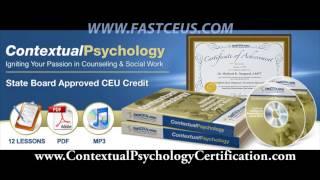 Contextual Psychology Certification - Approved NBCC LPC and Social Work CEU Hours