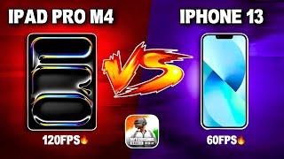 iPad Pro M4 120 FPS vs iPhone 13 60 FPS | BGMI TEST