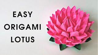 Easy origami LOTUS | How to make a paper lotus | Origami flowers