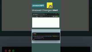 Unsaved Changes Alert in JavaScript