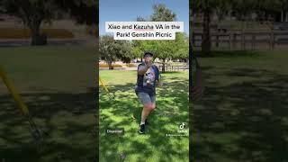 Xiao and Kazuha Voice Actors in the park | With BUBBLES! | Genshin Impact