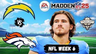 CHARGERS vs. BRONCOS | NFL WEEK 6 | MADDEN 25 Prediction