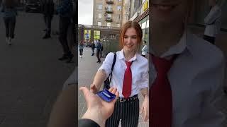 giving condoms to strangers girls! condoms prank! #shorts #viral #trending