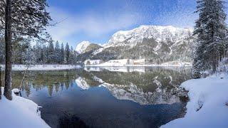 Am tiefwinterlichen Hintersee und im Zauberwald (Ramsauer Ache) in der Ramsau - Berchtesgadener Land