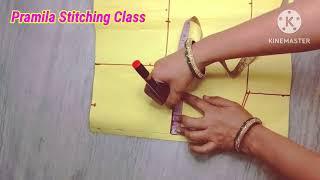 4 tucks blouse cutting/34size blouse cutting & stitching/परफेक्ट ब्लाउज पेपर कटिंग/tips& tricks