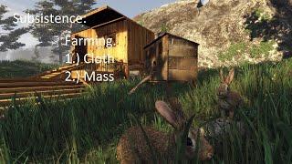 Subsistence: How to Farm Mass and Cloth!