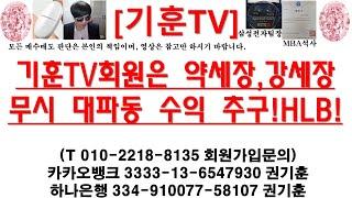 [주식투자]HLB(기훈TV회원은 약세장,강세장무시 대파동 수익 추구!HLB!)