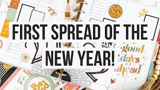 Plan With Me | Big Happy Planner - New Year's Spread | First Spread in my 2022 Catch-all Planner!