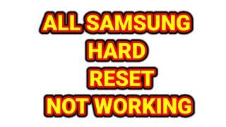 Samsung hard reset not working solution 2024