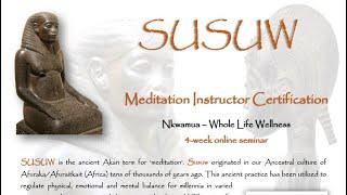 Begins Tuesday - Register Now: SUSUW: Meditation Instructor Certification Course