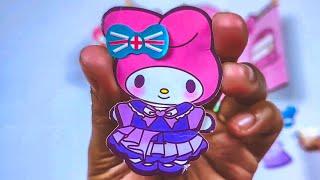 Stiker Kuromi Merlody Karakter Sanrio Terbaru Mainan Anak Kreatif Mainan Kertas Bongkar Pasang