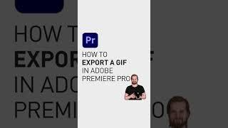 How to export a gif in Premiere Pro #Shorts