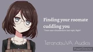 ASMR Finding your roomate cuddling you (F4M) (Cute) (stutters) (Goofy)
