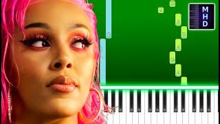 Doja Cat - Streets (Piano Tutorial Easy)