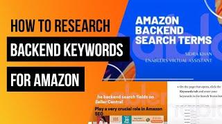 How to Research Backend Keywords for Amazon
