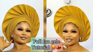 Full fan bridal gele tutorial you all ask for itpls watch share nd comment