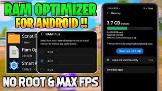 Ram Optimizer For Android !! No Root | Stable FPS & Performance