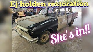 EJ Holden restoration She's in!!!
