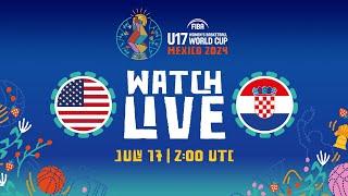 Group Phase | USA v Croatia | Full Basketball Game | FIBA U17 Women's Basketball World Cup 2024