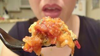 SassEsnacks ASMR: Gluten-Free, Vegetarian Lasagna | Eating Sounds | Mukbang