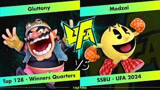 UFA 2024 SSBU - Gluttony (Wario) vs Modzai (Pac-Man) - Top 128 Winners Quarter-Finals - SSBU Singles