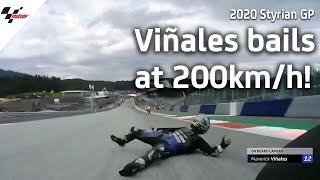 Viñales' scary crash at over 200kmh | 2020 Styrian GP
