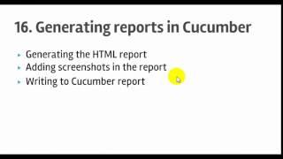 Lecture 16 : Custom HTML report and screenshots in Cucumber and Selenium in Java