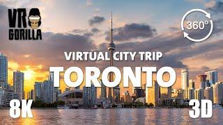 Toronto, Canada Guided Tour in 360 VR (short) - Virtual City Trip - 8K 360 3D