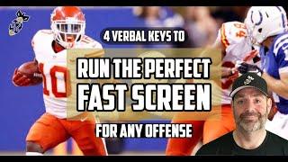 4 Verbal Cues to Run the Fast Screen in ANY OFFENSE