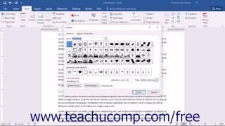 Word 2016 Tutorial Inserting Symbols Microsoft Training