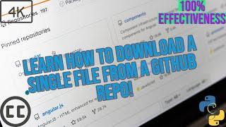 How to Download a Single File or Code from a GitHub Repository [4K] | Coding With Shawn