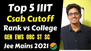 Top 5 IIIT's Cutoff | IIIT at Low Percentile | Csab Cutoff | Jee Mains 2021 @PriyanshGautam