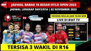 Jadwal Hylo Open 2023 Hari ini day3: Apri Lawan Mudah | Draw Hylo Open 2023 Badminton