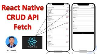 react-native crud api with fetch | full demo