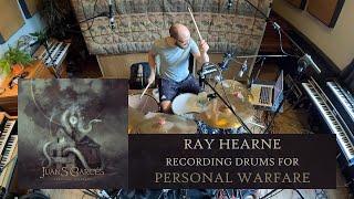 Ray Hearne recording drums for Personal Warfare