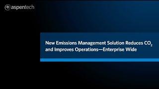 Demo of AspenTech Emissions Management Solution